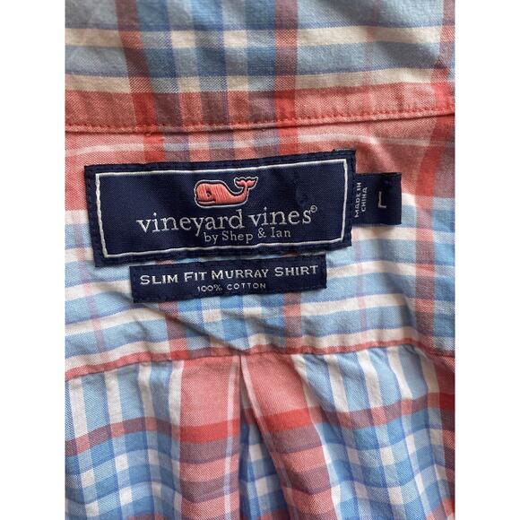 Vineyard Vines Women's Plaid Weekend‎ Slim Fit Murray Shirt SZL Weekend Preppy - Picture 3 of 10